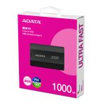 ADATA SD810 Disco Duro Externo de 1TB con USB Tipo C y USB 3.2 Gen 2x2 en color negro. SKU: SD810-1000G-CBK
