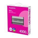 Imagen del disco duro externo ADATA SD810 con 4 TB de capacidad, USB Tipo C y tecnología USB 3.2 Gen 2x2. SKU: SD810-4000G-CSG.