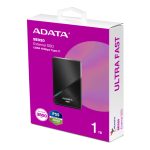 Disco duro externo ADATA SE920 de 1 TB con tecnología Thunderbolt, USB Tipo C 3.2 Gen 2, en color negro. SKU: SE920-1TCBK