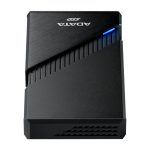 El disco duro externo ADATA SE920 con tecnología Thunderbolt, capacidad de 2 TB, compatibilidad USB Tipo C 3.2 Gen 2 (3.1 Gen 2), en color negro. SKU SE920-2TCBK.