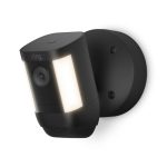 Cámara de seguridad IP Ring Spotlight Cam Pro Wired para exterior, resolución 1920 x 1080 píxeles, montaje en techo o pared. SKU: 8SC1S9-BEU3