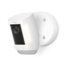 Ring Spotlight Cam Pro Wired, cámara de seguridad IP para exteriores, resolución 1920 x 1080, instalada en techo o pared. SKU: 8SC1S9-WEU3