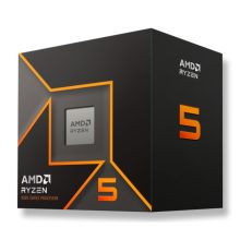 Procesador AMD Ryzen 5 9600 con velocidad de 3.8 GHz, 32 MB de memoria cache L3, SKU 100-100000718BOX en caja.