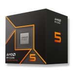 Imagen del procesador AMD Ryzen 5 9600 con 3,8 GHz y 32 MB de caché L3 en su caja, SKU 100-100000718MPK