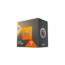 Imagen del procesador AMD Ryzen 7 7800X3D con velocidad de 4,2 GHz y 96 MB de caché L3, SKU 100-100000910, en su caja original.