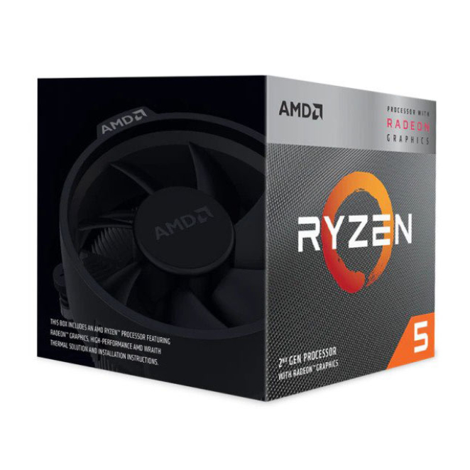 AMD Ryzen 5 3400G procesador con 3,7 GHz y 4 MB de caché L3 Procesador AMD Ryzen 5 3400G en caja, 3,7 GHz, 4 MB de caché L3, SKU YD3400C5FHBOX