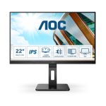 Monitor LED AOC P2 modelo 22P2DU de 21.5 pulgadas con resolución 1920 x 1080 Pixeles y color negro, SKU 22P2DU
