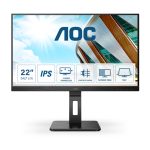 Monitor LED AOC P2 22P2Q de 54.6 cm (21.5 pulgadas), resolución 1920 x 1080 Pixeles, Full HD, color Negro, modelo 22P2Q