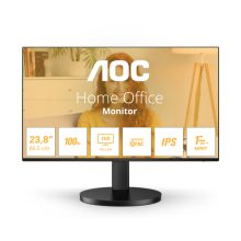 Monitor AOC 24B3HA2, pantalla de 23.8 pulgadas, resolución 1920 x 1080 pixeles, Full HD, LED, color negro, modelo 24B3HA2