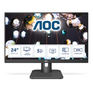 AOC E1 24E1Q pantalla para PC de 23.8 pulgadas con resolución 1920 x 1080 Pixeles, Full HD, LED, color Negro, 24E1Q