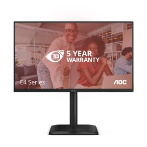 AOC 24E4U pantalla para PC de 60.5 cm, 1920 x 1080 píxeles, Full HD, color Negro, SKU 24E4U