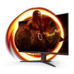 Monitor AOC G2 24G2SPAE/BK con pantalla LED de 60,5 cm (23.8 pulgadas), resolución 1920 x 1080 Pixeles Full HD, en colores Negro y Rojo