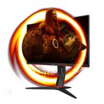 Pantalla AOC modelo 24G2SPU/BK para PC de 24 pulgadas con resolución Full HD de 1920x1080 píxeles, colores negro y rojo