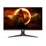 AOC G2 monitor LED de 24 pulgadas, resolución 1920 x 1080 Pixeles, Full HD en colores negro y rojo, SKU 24G2ZE/BK