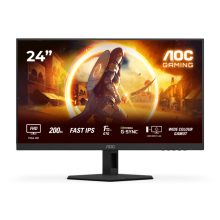 Monitor AOC G4 24G4HRE de 23.8 pulgadas con resolución 1920 x 1080 Pixeles Full HD, color negro y rojo