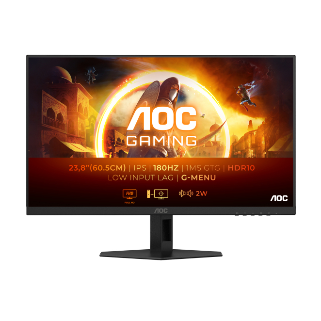 Aoc 24g4xe Pantalla para PC AOC 24G4XE de 24 pulgadas con resolución 1920 x 1080 Pixeles en Full HD, color Negro y Gris, ideal para una experiencia visual superior