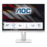 Monitor LED AOC modelo 24P1/GR de 24 pulgadas, 1920 x 1080 Pixeles, Full HD, color Gris, SKU 24P1/GR