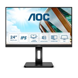 Monitor AOC P2 24P2Q LED de 60,5 cm (23.8 pulgadas), resolución 1920 x 1080 píxeles Full HD, en color negro, modelo 24P2Q
