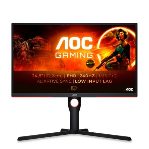 AOC G3 pantalla para PC 24.5 pulgadas Full HD 1920x1080 Pixeles en color negro y rojo con SKU 25G3ZM/BK