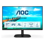 Monitor LED AOC B2 con pantalla de 27 pulgadas, resolución 1920 x 1080 Pixeles, Full HD, modelo 27B2DA, color negro