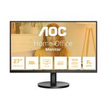 Pantalla AOC de 27 pulgadas con resolución 1920 x 1080 Pixeles, tecnología Full HD LED en color Negro, modelo 27B3CA2