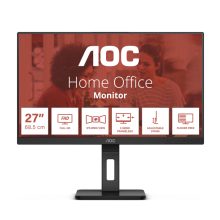 AOC E3 27E3QAF LED display de 27 pulgadas con resolución de 1920 x 1080 Pixeles en Full HD color negro, modelo 27E3QAF