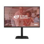 Monitor AOC 27E4U de 27 pulgadas con resolución 1920 x 1080 Pixeles, pantalla Full HD LED en color negro, SKU 27E4U