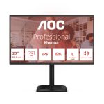 Monitor AOC 27E4U de 27 pulgadas con resolución 1920 x 1080 Pixeles, pantalla Full HD LED en color negro, SKU 27E4U