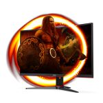 Monitor AOC G2 C24G2AE/BK de 23.6 pulgadas, resolución 1920 x 1080 Pixeles, Full HD, LED, en color negro y rojo, C24G2AE/BK