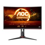Monitor AOC G2 modelo C27G2Z3/BK con pantalla curva de 27 pulgadas, resolución 1920 x 1080 Pixeles Full HD, en color negro y rojo. SKU C27G2Z3/BK