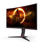 AOC CQ27G2S/BK pantalla para PC de 27 pulgadas, resolución 2560 x 1440 Pixeles Quad HD en colores negro y rojo, perfecto para una experiencia visual superior y detallada