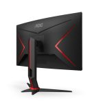 AOC CQ27G2S/BK pantalla para PC de 27 pulgadas, resolución 2560 x 1440 Pixeles Quad HD en colores negro y rojo, perfecto para una experiencia visual superior y detallada