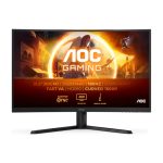 Monitor AOC G4 CQ32G4VE 31.5 pulgadas, resolución 2560 x 1440 Pixeles Quad HD, color negro y gris