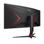 Monitor AOC G2 CU34G2X/BK, pantalla LED de 34 pulgadas con resolución Quad HD 3440 x 1440 pixeles en colores negro y rojo, SKU CU34G2X/BK