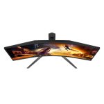 Imagen del monitor AOC G4 CU34G4Z de 34 pulgadas con resolución 3440 x 1440 pixeles y tecnología Wide Quad HD LED, SKU CU34G4Z, en colores negro y rojo
