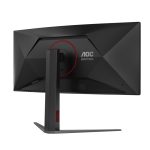 Imagen del monitor AOC G4 CU34G4Z de 34 pulgadas con resolución 3440 x 1440 pixeles y tecnología Wide Quad HD LED, SKU CU34G4Z, en colores negro y rojo