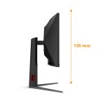 Imagen del monitor AOC G4 CU34G4Z de 34 pulgadas con resolución 3440 x 1440 pixeles y tecnología Wide Quad HD LED, SKU CU34G4Z, en colores negro y rojo