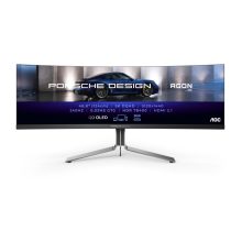 AOC Porsche PD49 LED display de 124,5 cm (49 pulgadas) con resolución 5120 x 1440 Pixeles DQHD, pantalla QD-OLED en negro, PD49