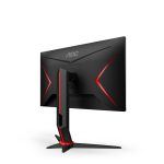 Monitor LED AOC de 23.8 pulgadas con resolución Quad HD 2560x1440, modelo Q24G2A/BK. Color negro y rojo, ideal para juegos y trabajo.