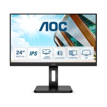 Monitor AOC P2 Q24P2Q con pantalla LED de 23.8 pulgadas y resolución 2560 x 1440 Pixeles Quad HD en color negro, modelo Q24P2Q