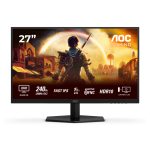Imagen del monitor AOC G4 Q27G42ZE de 27 pulgadas con resolución 2560 x 1440 Pixeles Quad HD y diseño en colores Negro y Rojo. SKU: Q27G42ZE