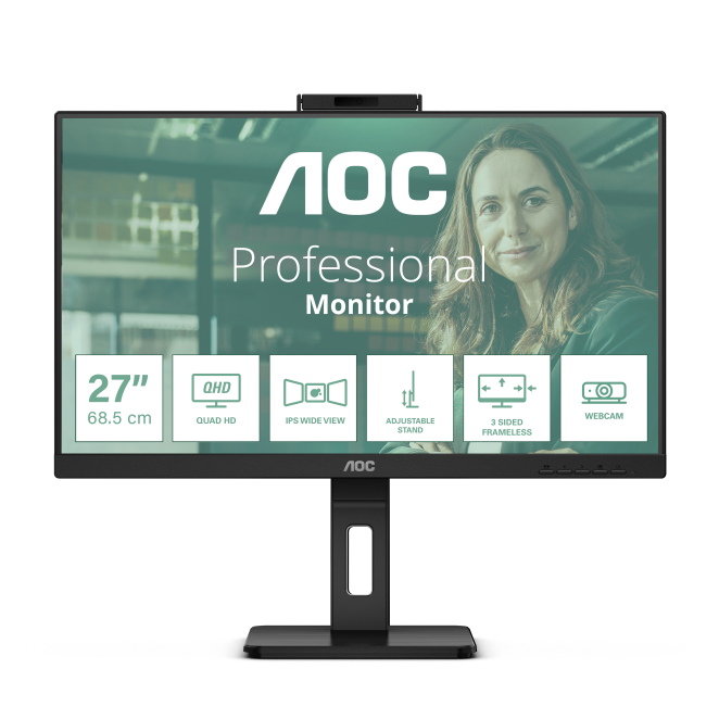 AOC Q27P3QW pantalla para PC 68,6 cm (27″) 2560 x 1440 Pixeles Quad HD Negro 1 AOC Q27P3QW Pantalla para PC 27 pulgadas