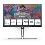 Monitor AOC Q27U3CV, pantalla de 27 pulgadas con resolución de 2560 x 1440 píxeles, 4K Ultra HD, color negro, SKU Q27U3CV