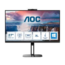 Monitor AOC V5 Q27V5CW/BK de 27 pulgadas con resolución 2560 x 1440 Pixeles Quad HD LED en color negro. SKU: Q27V5CW/BK