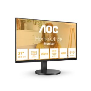 AOC B3 U27B3CF pantalla de 27 pulgadas con resolución 3840 x 2160 pixeles 4K Ultra HD, color negro. SKU: U27B3CF