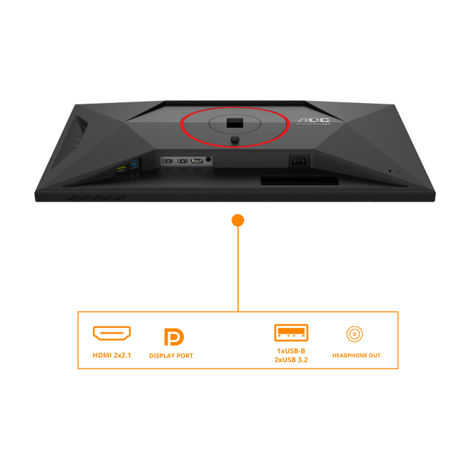 AOC G4 U27G4R pantalla para PC 68,6 cm (27″) 3840 x 2160 Pixeles 4K Ultra HD LED Negro, Rojo 4 Monitor AOC G4 U27G4R ajustes de ergonomía