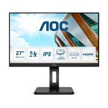AOC P2 U27P2 LED display de 27 pulgadas con resolución 3840 x 2160 Pixeles, 4K Ultra HD, en color negro, modelo U27P2