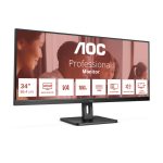 Monitor AOC U34E2M pantalla de 34 pulgadas con resolución 3440 x 1440 Pixeles Wide Quad HD en color negro. U34E2M