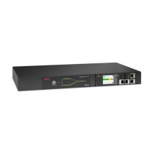 Vista del conmutador de transferencia automática APC AP4450A, ideal para centros de datos con 8 salidas y capacidad de redundancia.
