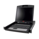 Imagen de la consola de rack APC AP5717R, con pantalla de 17 pulgadas y resolución de 1280x1024 pixeles en color negro, SKU AP5717R